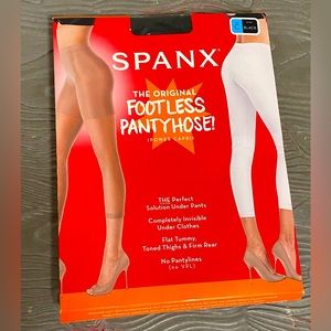 SPANX The Original Footless Pantyhose (Power Capri), Black, Size C.